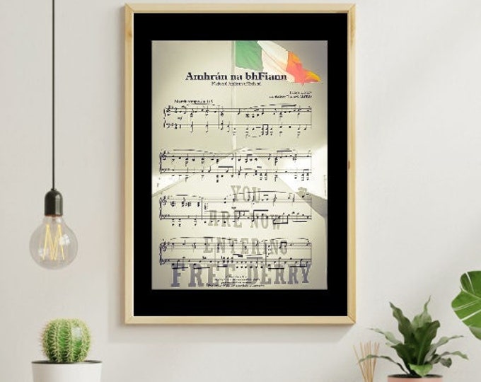 Irelands National Anthem Notation print.