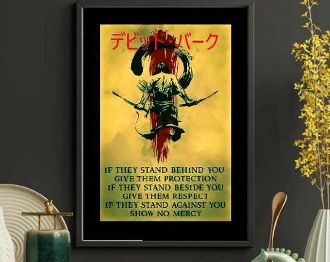 Personalised Japanese warrior Print ( 日本の戦士 )