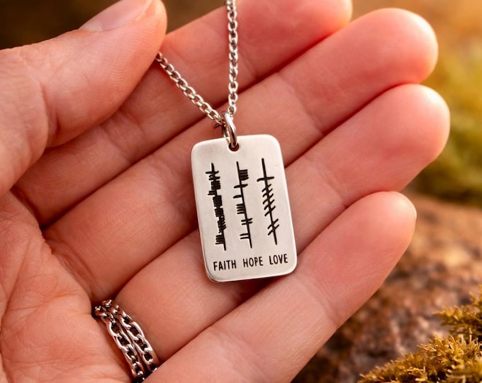 Faith, Hope & Love – Irish Ogham Pendant