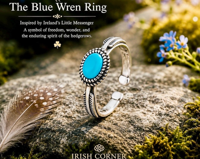 The Blue Wren Ring | Sterling Silver Ajustable Ring
