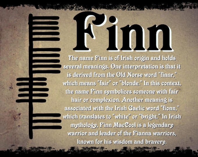 Ogham personalised name translation print