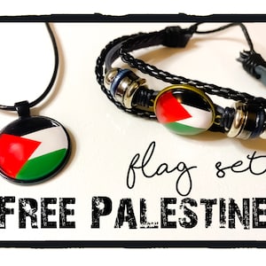 Free Palestine wristbands and pendants