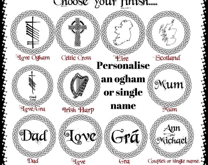 Assorted Irish  Silver pendants