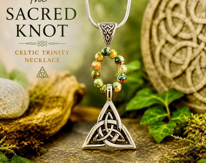 The Sacred Knot | Celtic Trinity Necklace | Irish Handmade Style Necklace