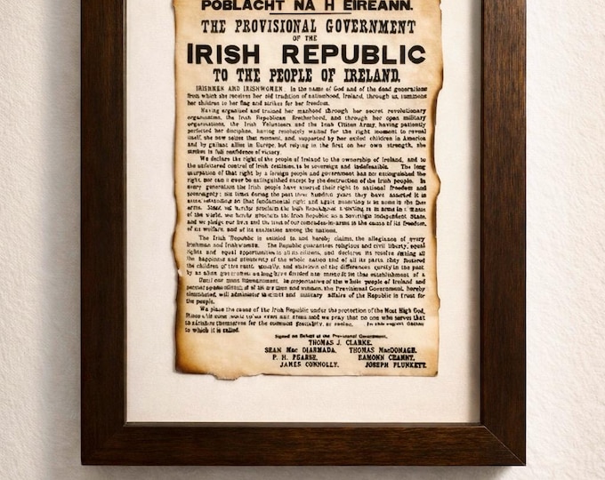 Irish Proclamation 1916 Framed Print – Easter Rising Wall Art