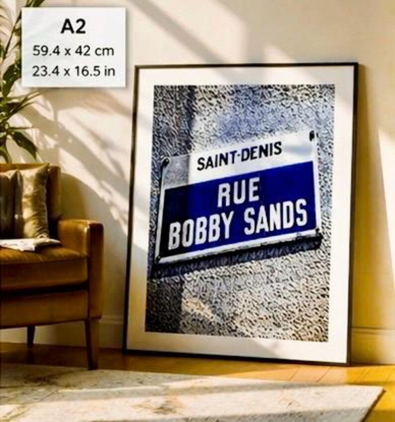 Bobby Sands Rue Street Sign Print, Irish History Wall Art, Political ...