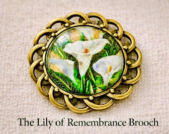 Easter Lily Brooch – Lily of Remembrance, 1916 Rising Pin, Irish Memorial Jewellery