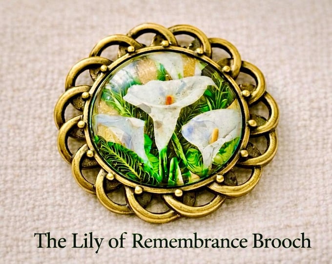 Easter Lily Brooch – Lily of Remembrance, 1916 Rising Pin, Irish Memorial Jewellery