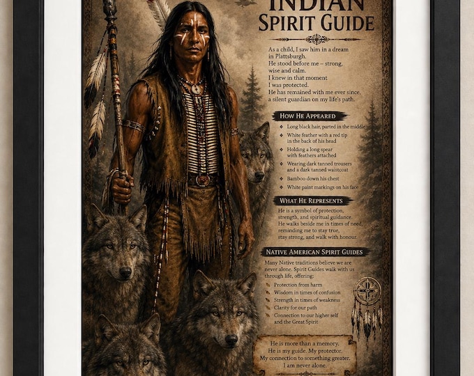 My Indian Spirit guide Artwork unframed print.