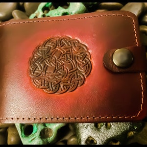 Clip Handmade real leather credit card wallet.
