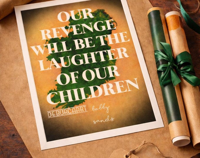 Bobby Sands Quote Print – Hand Drawn Ireland Map Art