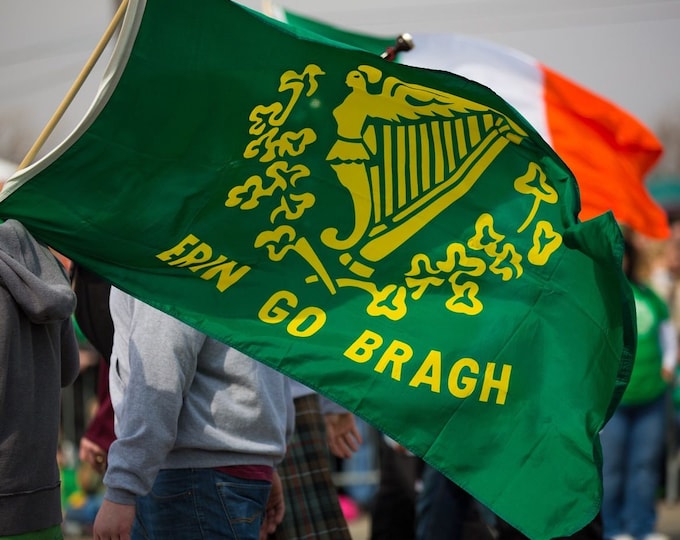 Erin go Bragh 5"x 3" flag ( with free surprise gift )