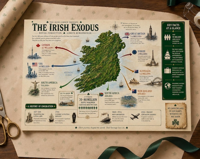 The Irish Exodus unframed print.