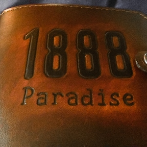 Paradise (Personalised full leather wallet)