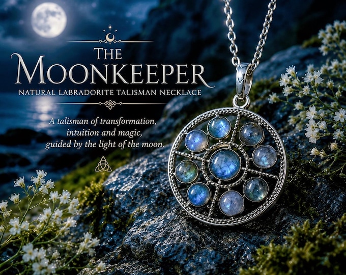The Moonkeeper – Natural Labradorite Necklace | Stone of Transformation