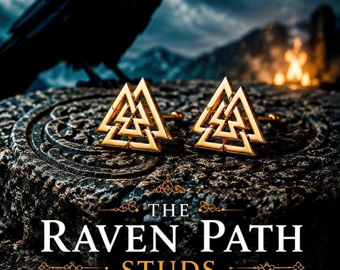 Valknut Stud Earrings | Stainless Steel Norse Viking Symbol Jewellery