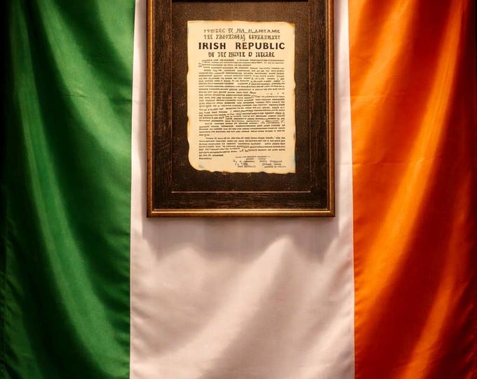 Ireland Tri-colour and proclamation set.