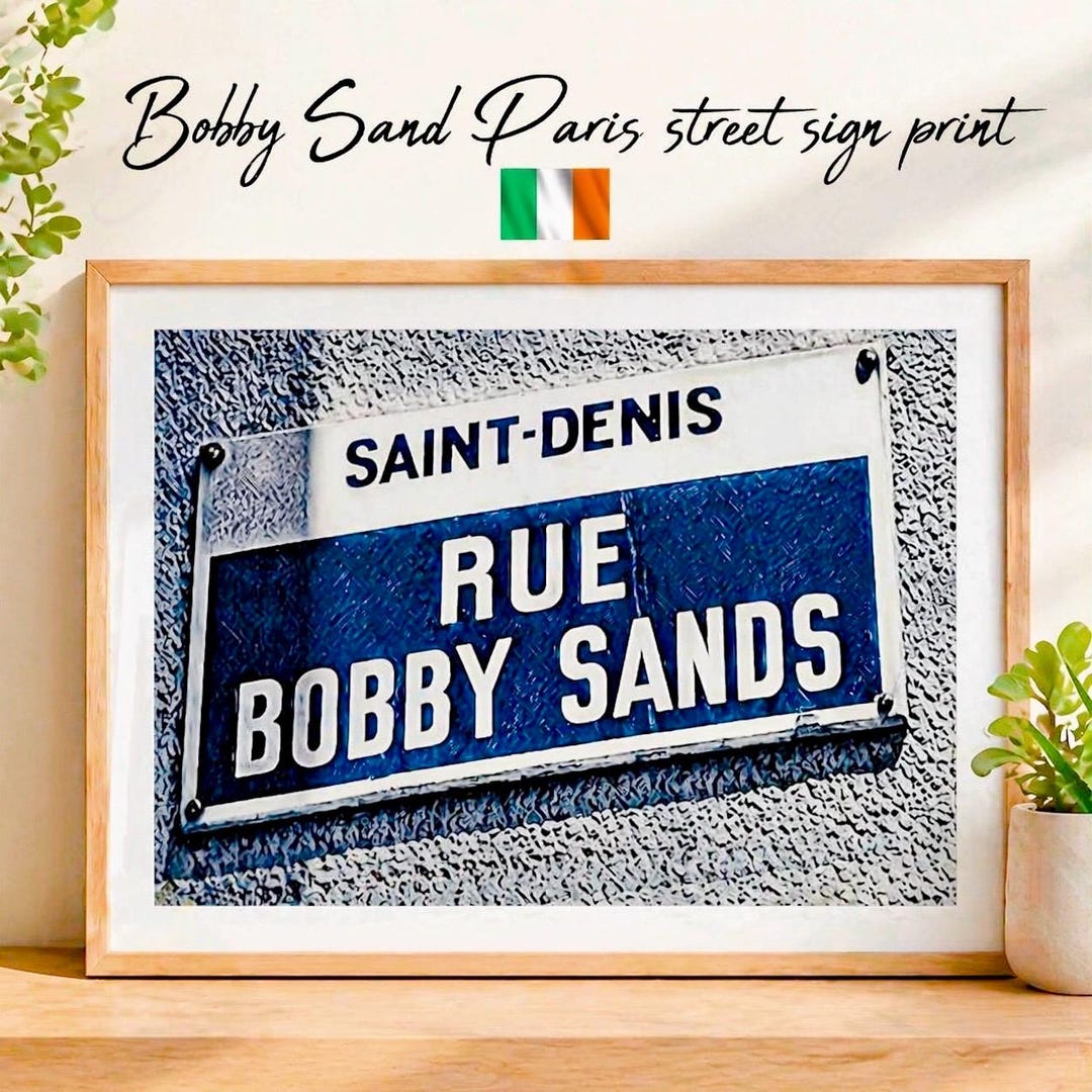 Bobby Sands Rue Street Sign Print, Irish History Wall Art, Political ...