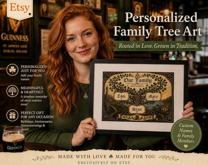 Personalised Celtic family Digital Download print