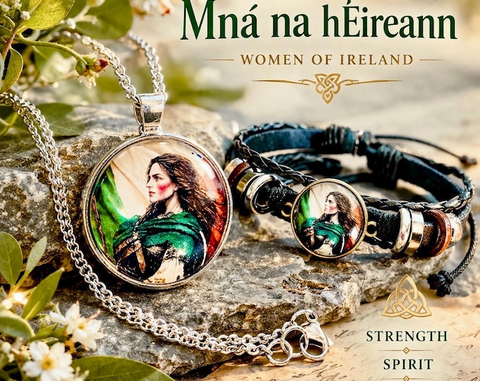 Mná na hÉireann Necklace and Bracelet | Women of Ireland Pendant | Irish Heritage Jewellery