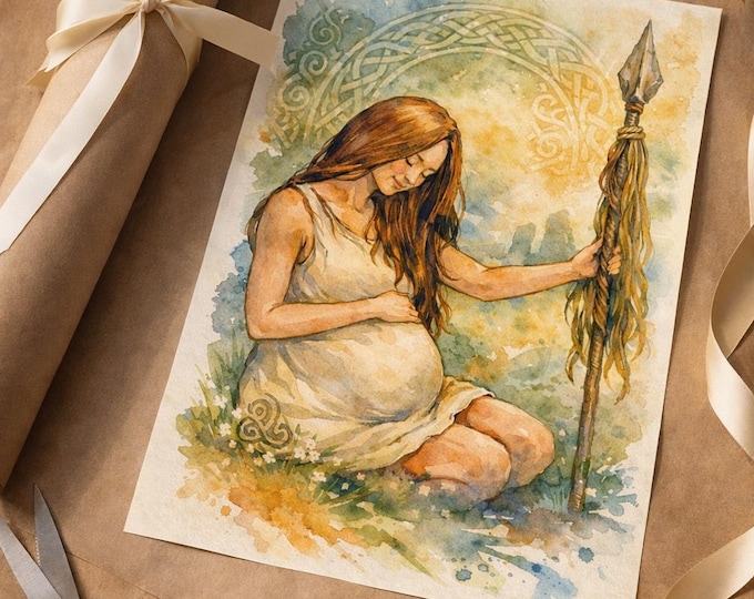 Queen Macha goddess mythical art print