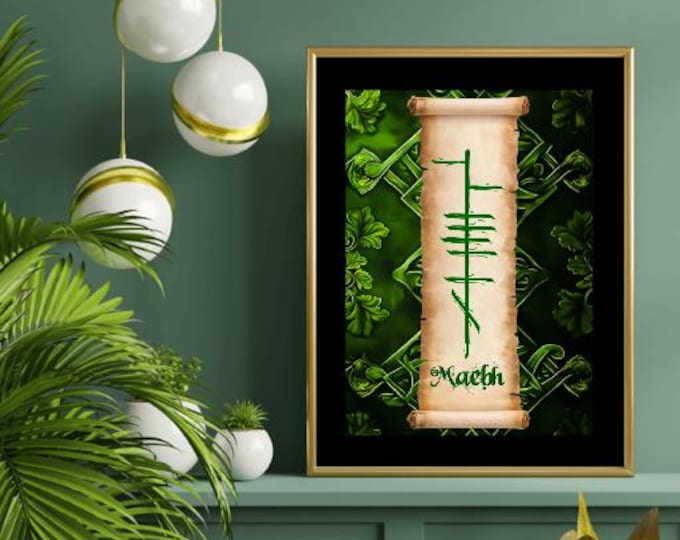 Emerald Personalised ogham Download