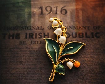 Épingle lys de Pâques Éire – Broche du souvenir de 1916, faite main en Irlande