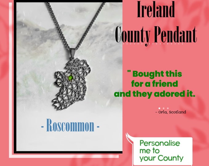 Ireland County pendant (personalised)