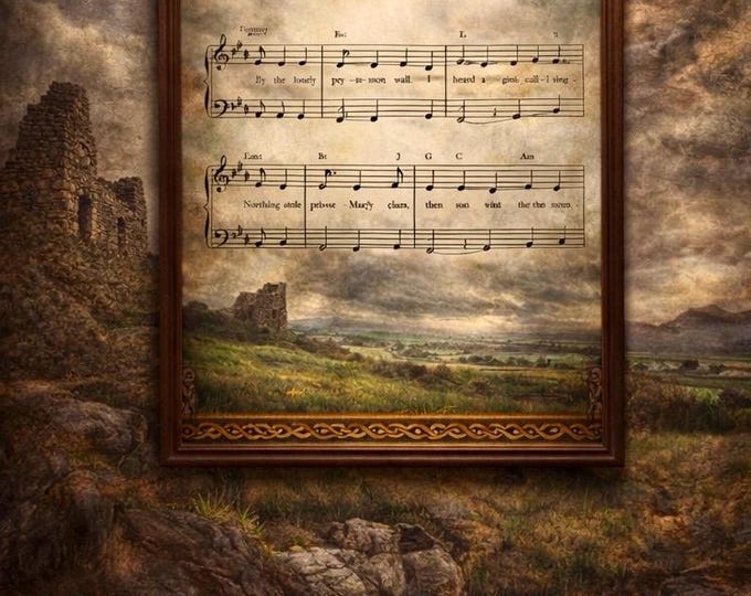 The Fields of Athenry Print – Traditional Irish Song Lyrics & Sheet Music