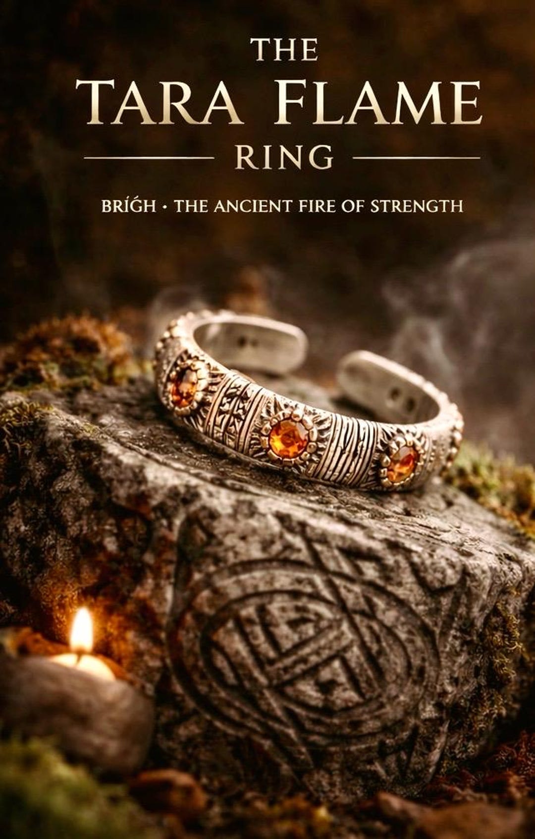 The Tara Flame Ring - Sterling Silver Adjustable Ring - Etsy