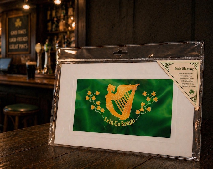 Erin go Bragh mounted print.