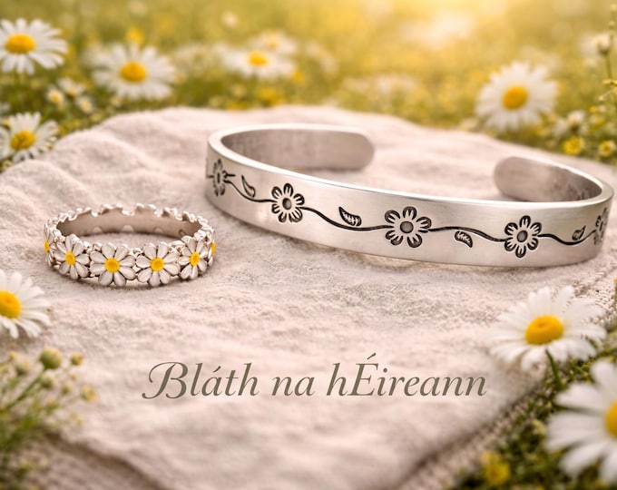 Bláth na hÉireann Collection (Flowers of Ireland) Sterling Silver Ring & Bracelet Set