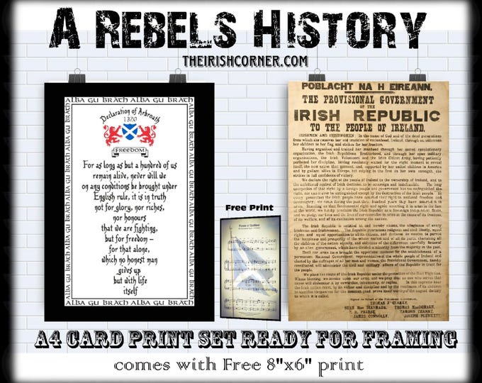 A Rebels History 2 print A4 card set with free print.