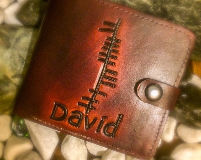 Personalised Ogham name wallet