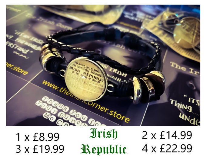 The Irish Republic leather wrist strap - na bannaí caol leathair Poblachtach na hÉireann