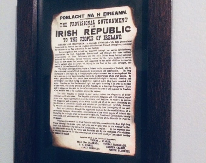 Framed proclamation.