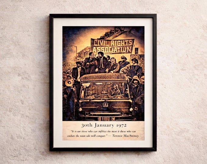 Bloody Sunday 1972 – Derry Memorial Print | Irish History Tribute Artwork