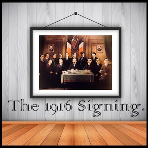 The 1916 signing of the Irish Proclamation Print.