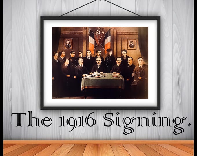 The 1916 signing of the Irish Proclamation Print.