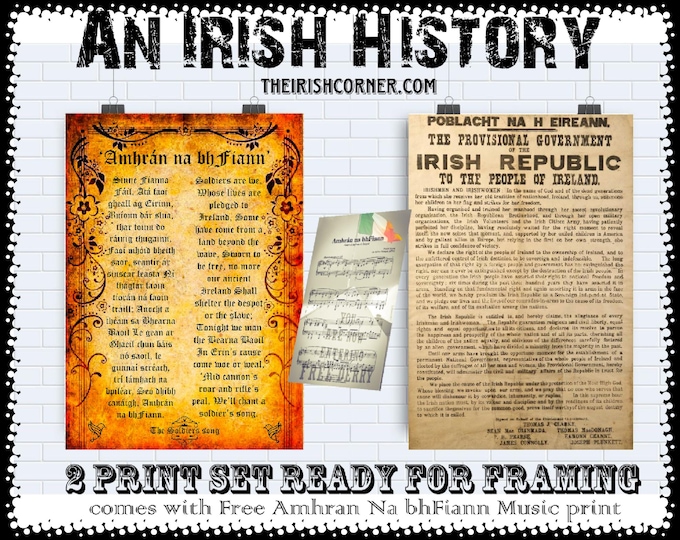 An Irish History Double print set with free print.