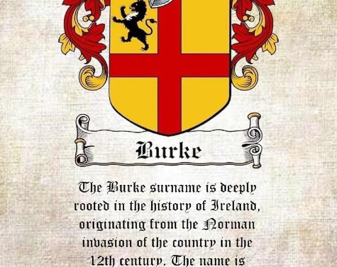 Digital Emailed print of family crests.