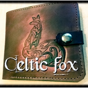 Carteira de couro Celtic Fox