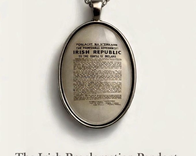 1916 Proclamation Pendant – 110th Anniversary Handmade Irish Necklace