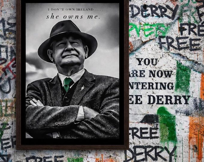 Martin McGuinness Heritage Print – Free Derry Wall Art