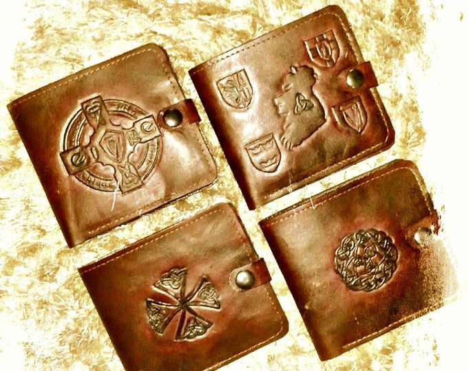 Handmade real soft Irish leather wallet...sold separately