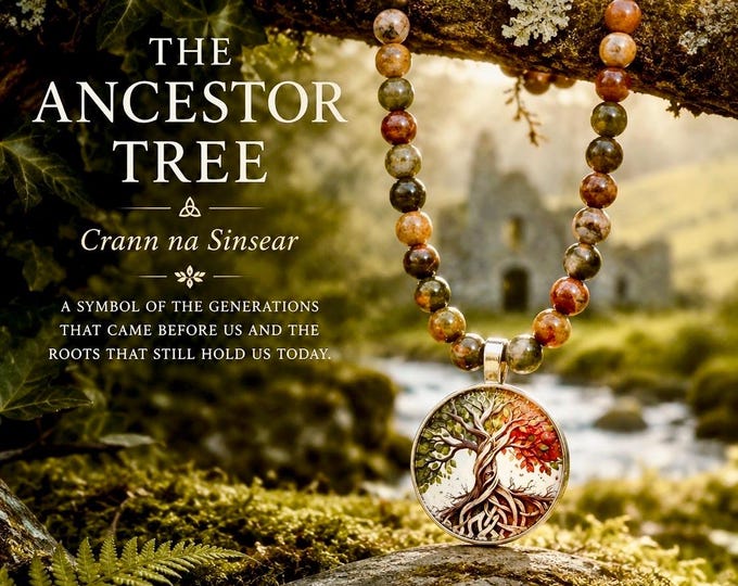 The Ancestor Tree | Crann na Sinsear Necklace | Irish Family Tree Pendant