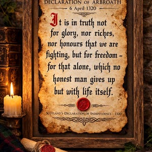 Framed Declaration of arabroath.