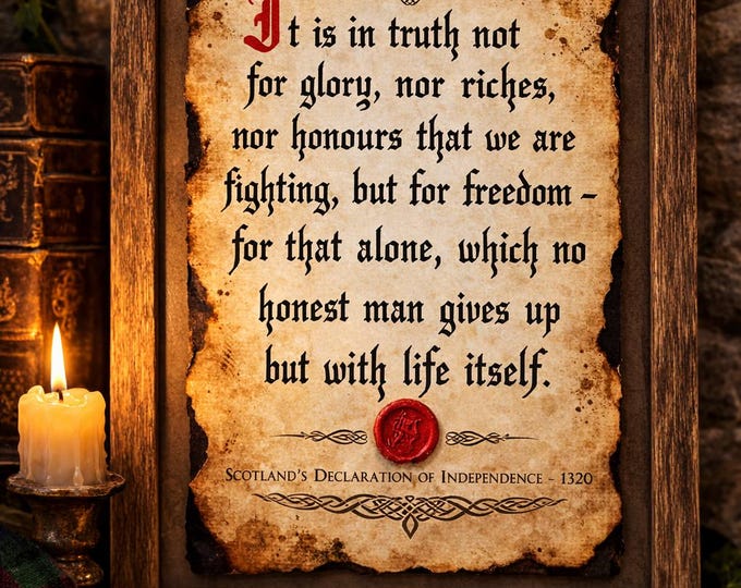 Framed Declaration of arabroath.