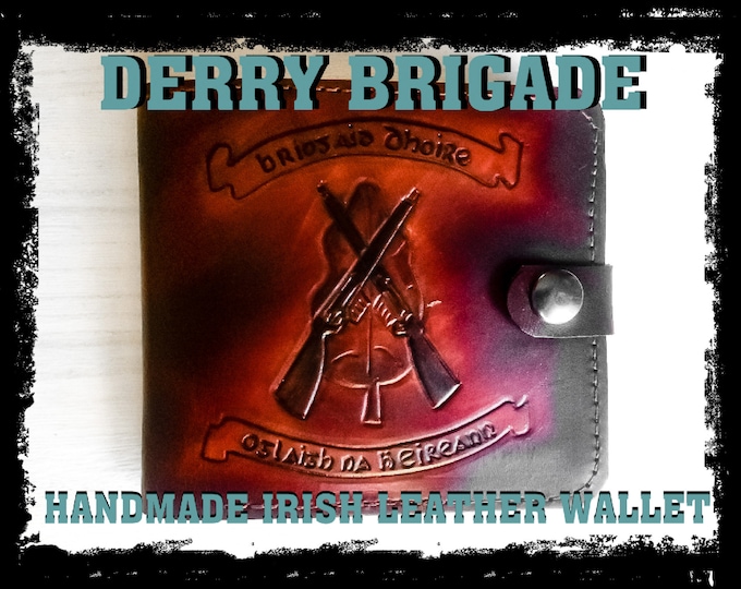 Derry brigade handmade leather wallet.