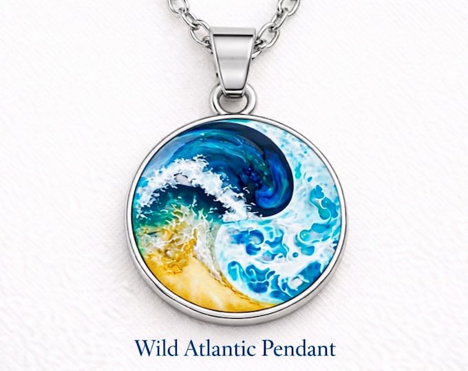 Ocean Wave Pendant Necklace – Wild Atlantic Way Irish Coastal Jewellery